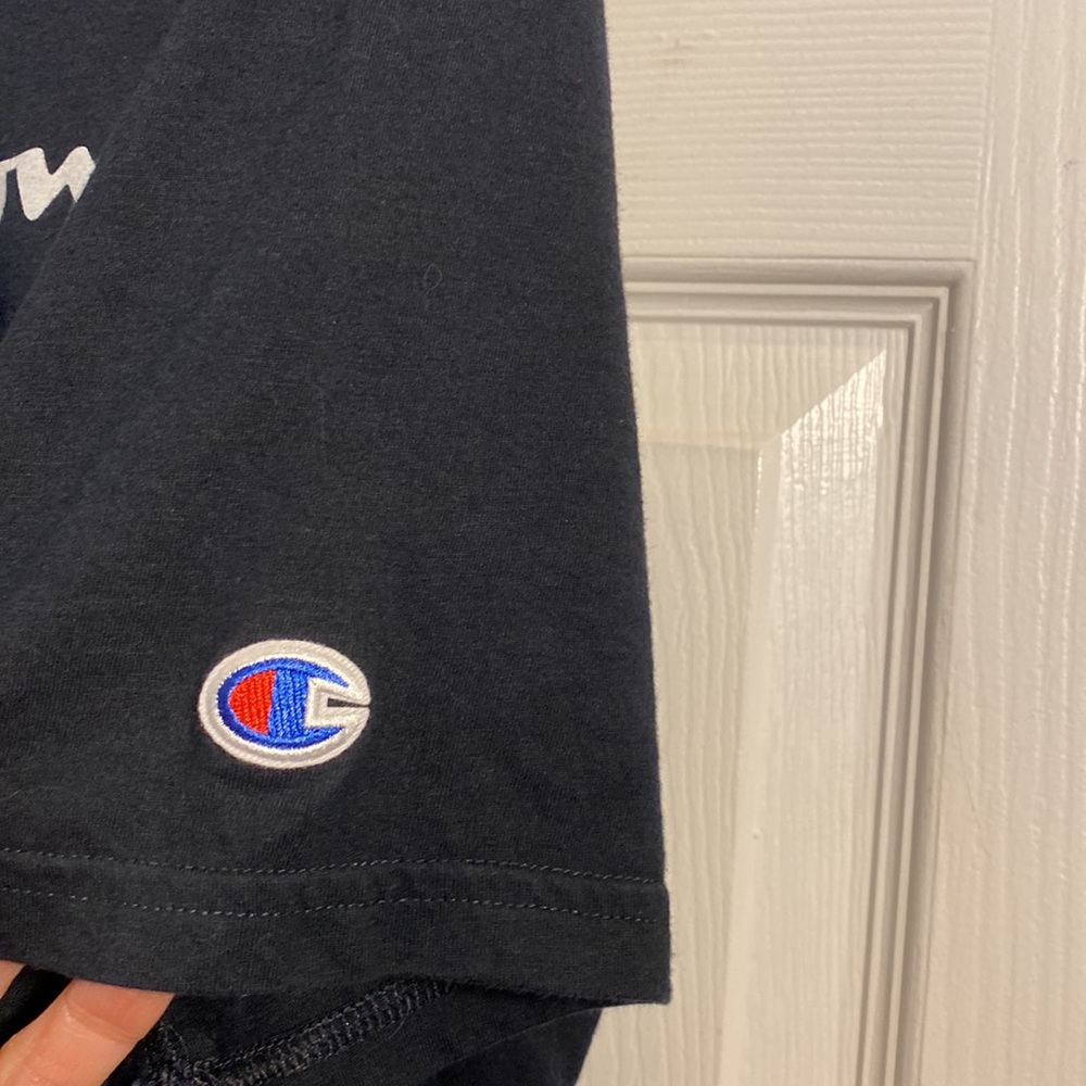 Champion Tee Shirt Dark Blue Navy Size Large - Picture 4 of 6